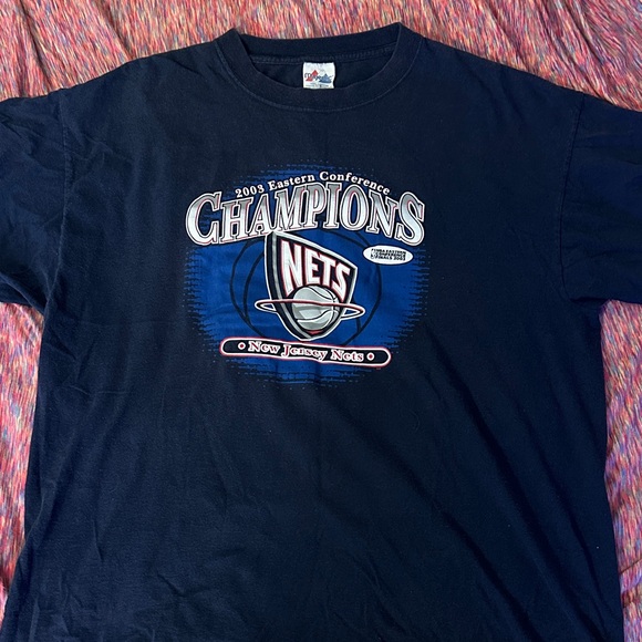 Majestic Other - Nets  championship 2003 Majestic Black Cotton T-Shirt